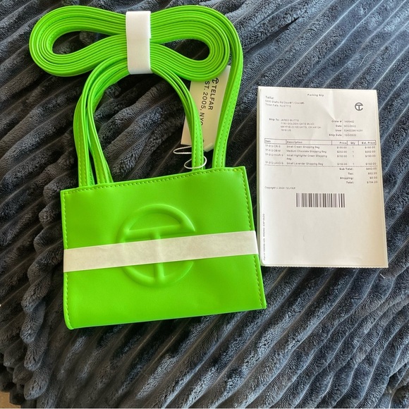 Telfar Handbags - Small Highlighter Green Telfar Bag